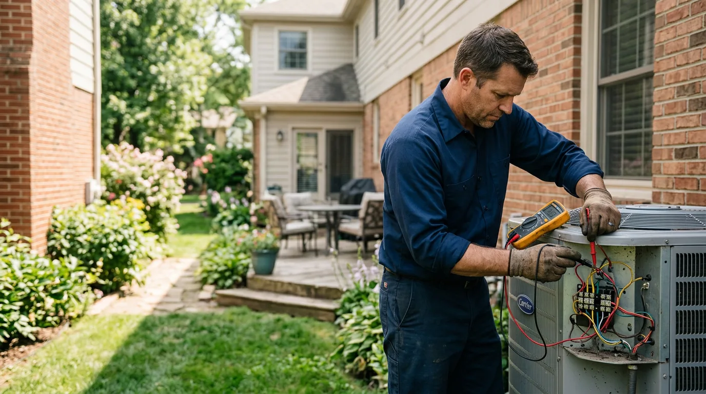 HVAC technician working near Green River, UT